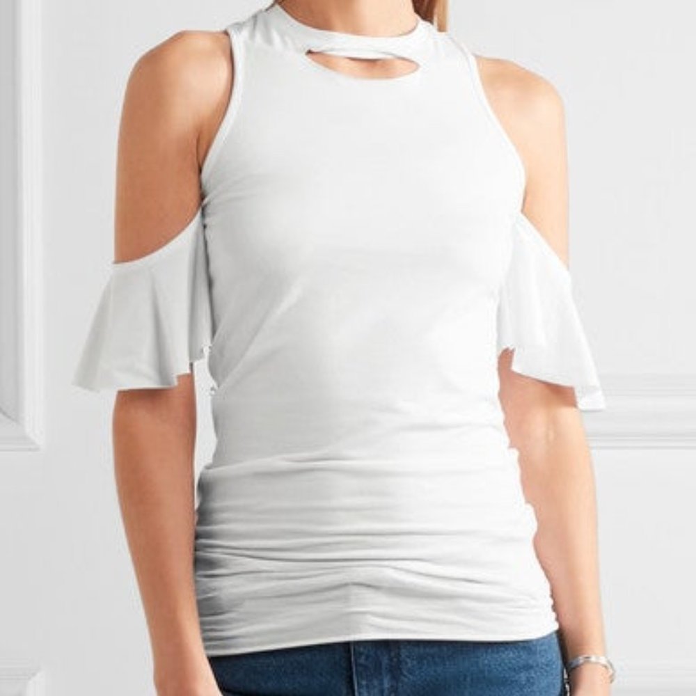 Maggie Marilyn cold shoulder cut out t-shirt Size small